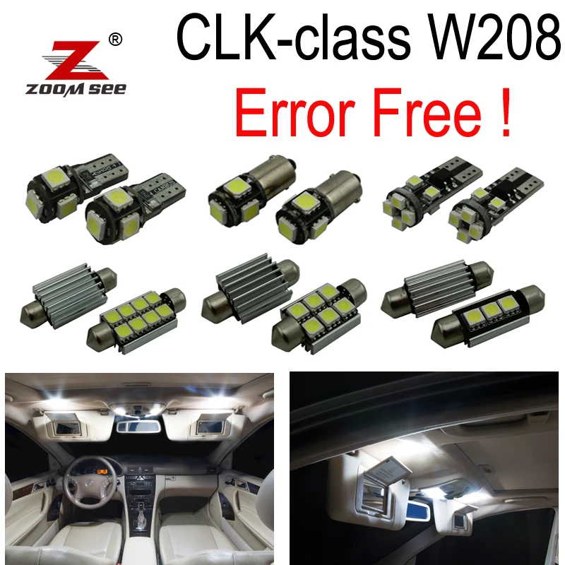 16 шт. светодиодная лампа для салона Mercedes Benz CLK class W208 CLK320 CLK430 CLK55 AMG (98 02)|mercedes clk kit|led