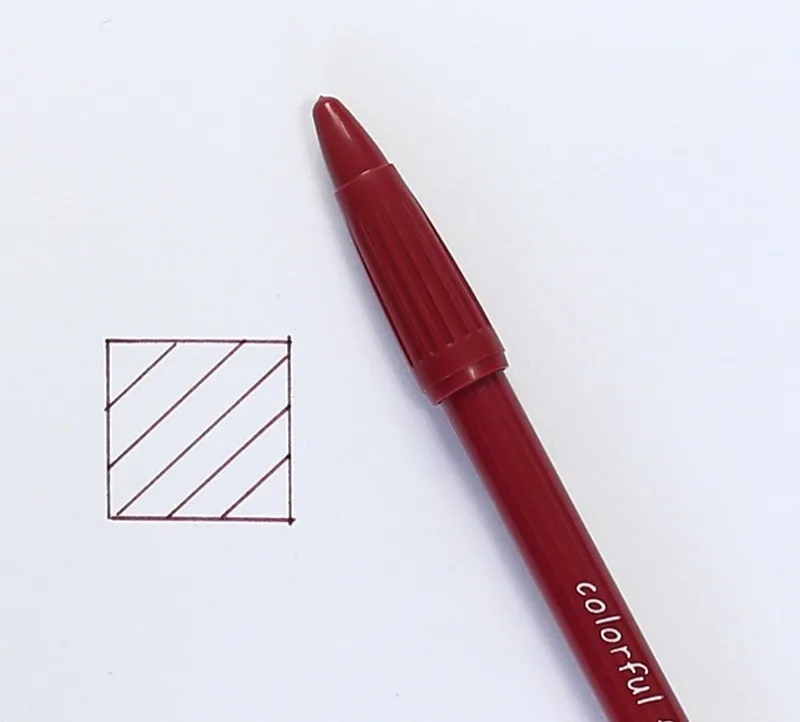 Wine red 1 шт.(36 цветов) акварельные кисти маркеры для детей художественные школьные FineLiner принадлежности для рисования - Цвет: Wine red