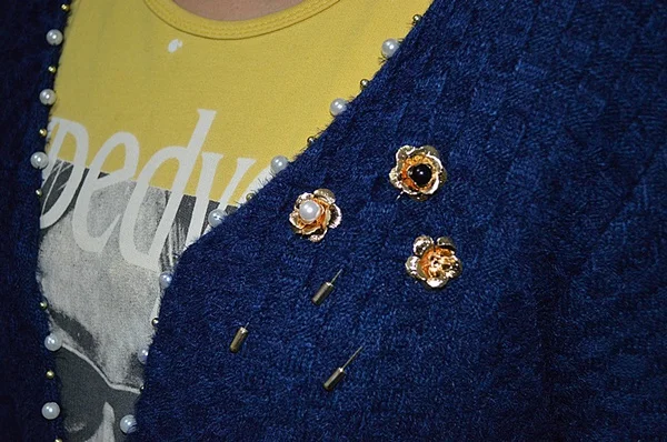 Модные ювелирные аксессуары жемчужная Цветочная палочка этикетка булавка