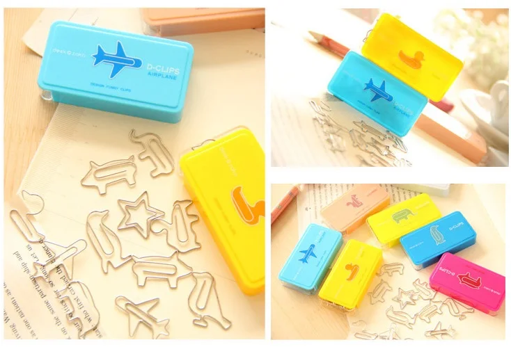 12 шт/Пкг мультфильм каваи животные скрепки для бумаг Мемо зажим вишневого цвета