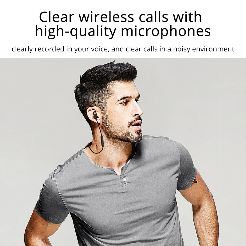 Наушники ROCK Bluetooth 5,0 TWS, беспроводные наушники с микрофоном, наушники с магнитным шумоподавлением, наушники-вкладыши для спортзала, бега, стереозвука