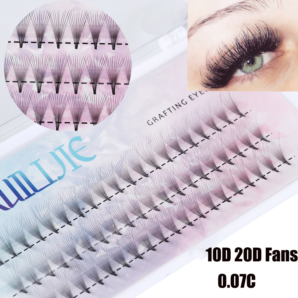 

60 Cluster 10D 20D Eyelash Extensions 0.07mm Thickness Fuax Mink Eyelashes Natural Eyelash Makeup Individual Lashes Thick Style