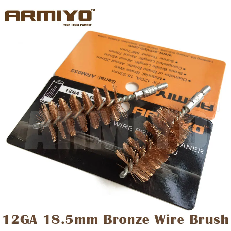 Armiyo 12GA 18,5 мм 12 Калибр стрелочный пистолет отверстие для чистки баррель Щетка Очиститель комплект тактические охотничьи аксессуары винт Резьба Размер 8-32