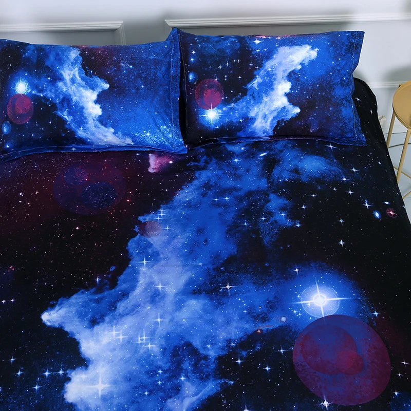 Набор постельного белья с объемным принтом в виде облаков звезд единорогов набор