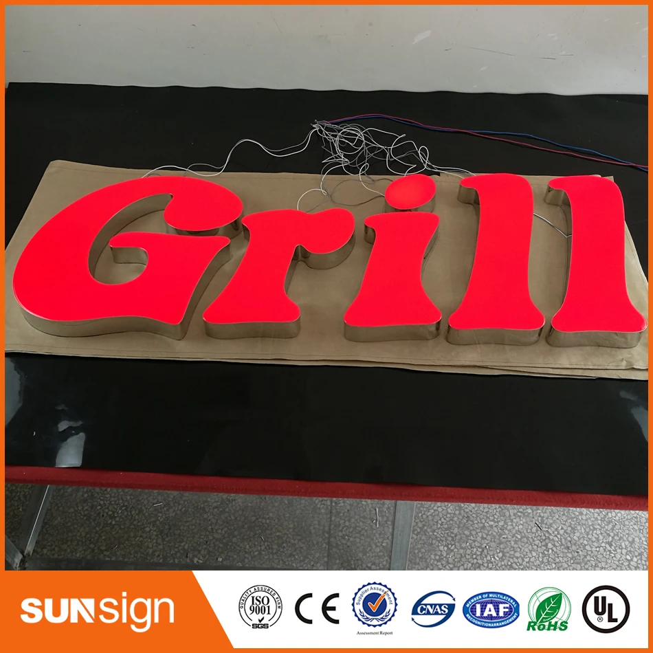 Channel red lighted up letter depot China led sign manufacturers