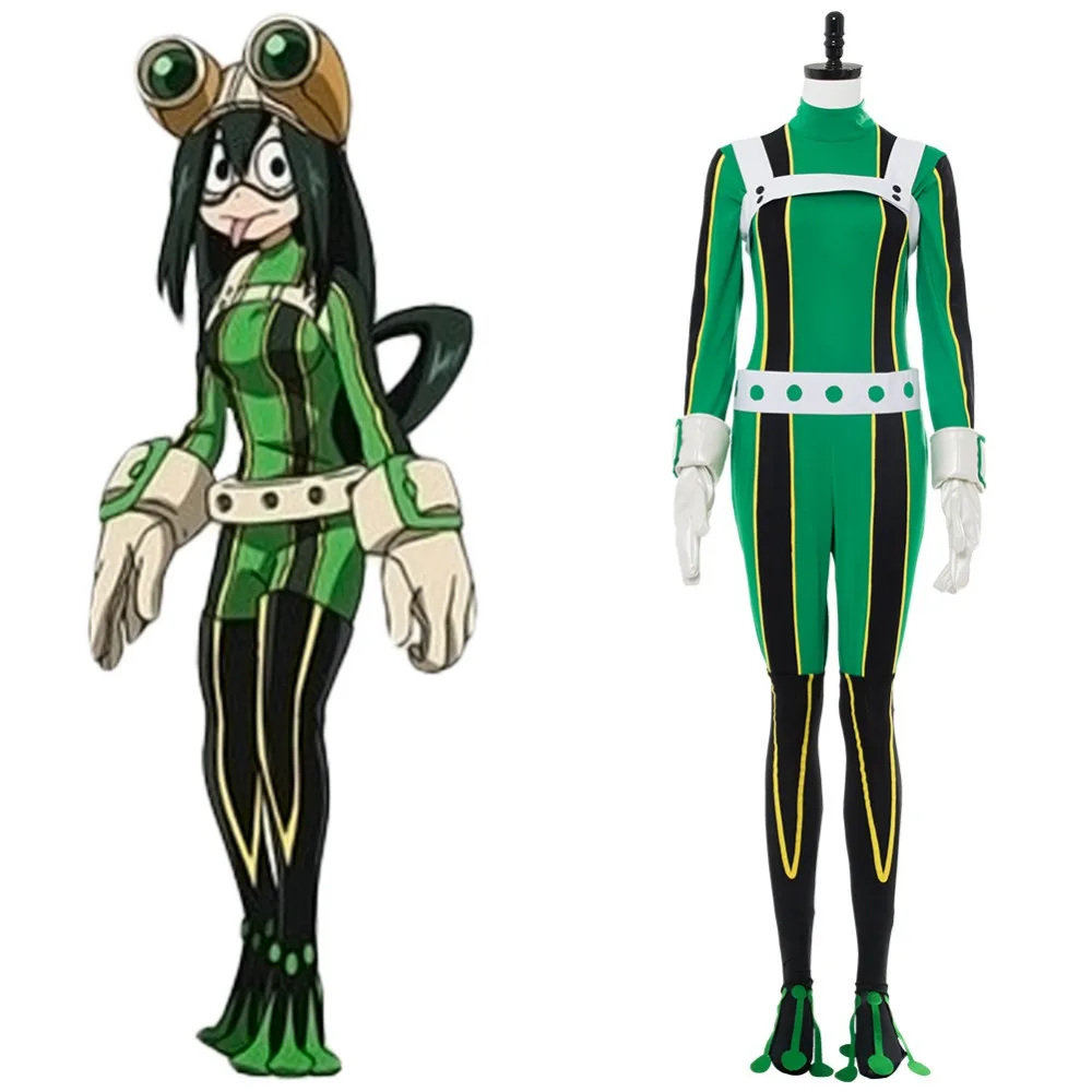 

Boku no Hero Academia My Hero Academia Cosplay Tsuyu Asui Costume Outfit Halloween Carnival Cosplay Costumes