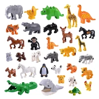 animal series model figures big building blocks compatible brands bricks animals parts educational toys kids children gift