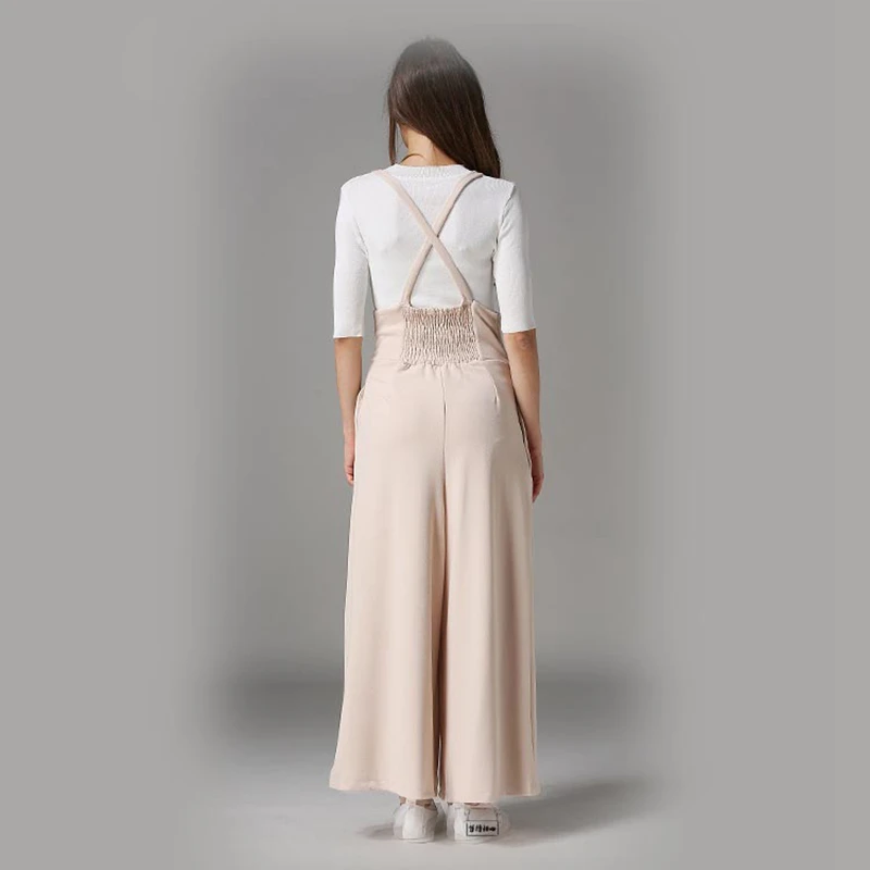 Женские комбинезоны с широкими штанинами однотонные хлопковые 3 вида цветов из