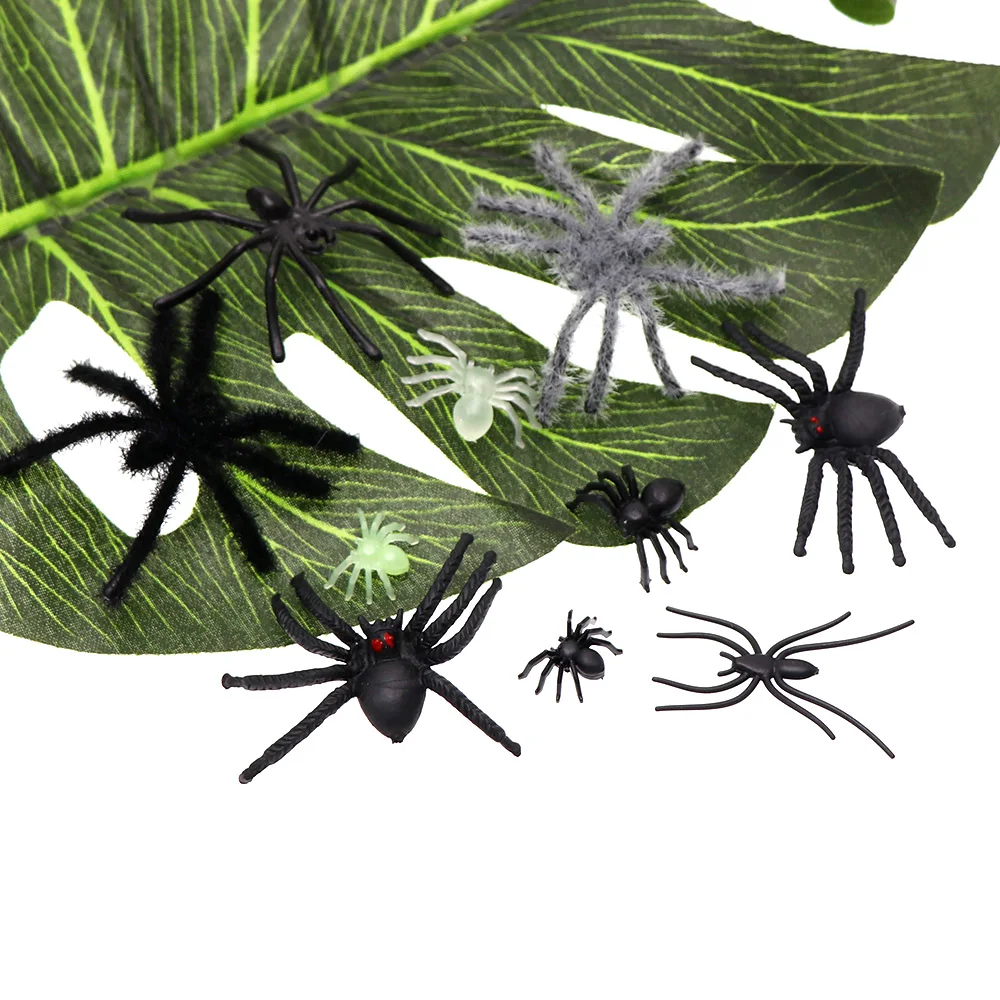 

20/50pcs Simulation Plastic Bugs Fake Spiders for Halloween Party Favors Decoration Novelty Home Decoration