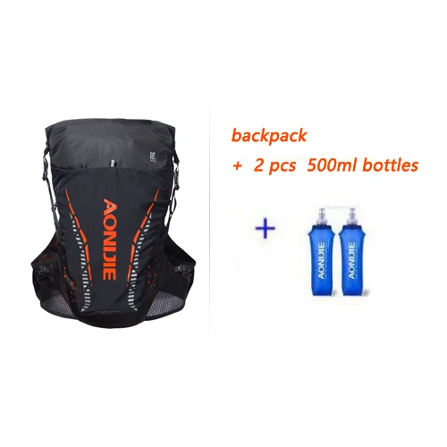 red with bottles Aonijie 18L рюкзак открытый спортивная сумка Трейл Гидратация Сумка Мужчины Женщины марафон Велоспорт Туризм бег рюкзак Бег Жилет - Цвет: red with bottles