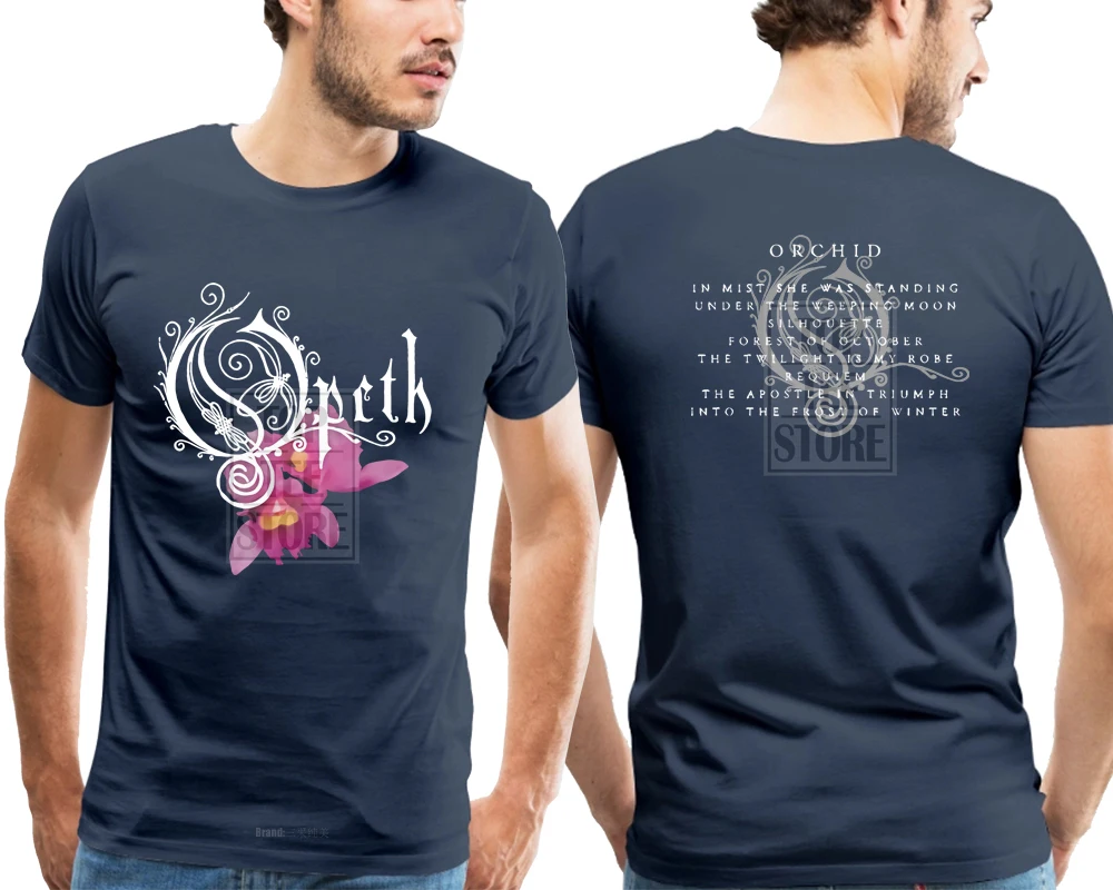 Opeth Орхидея футболка s m l Xl 2Xl Фирменная Новинка Официальная футболка - Цвет: Тёмно-синий