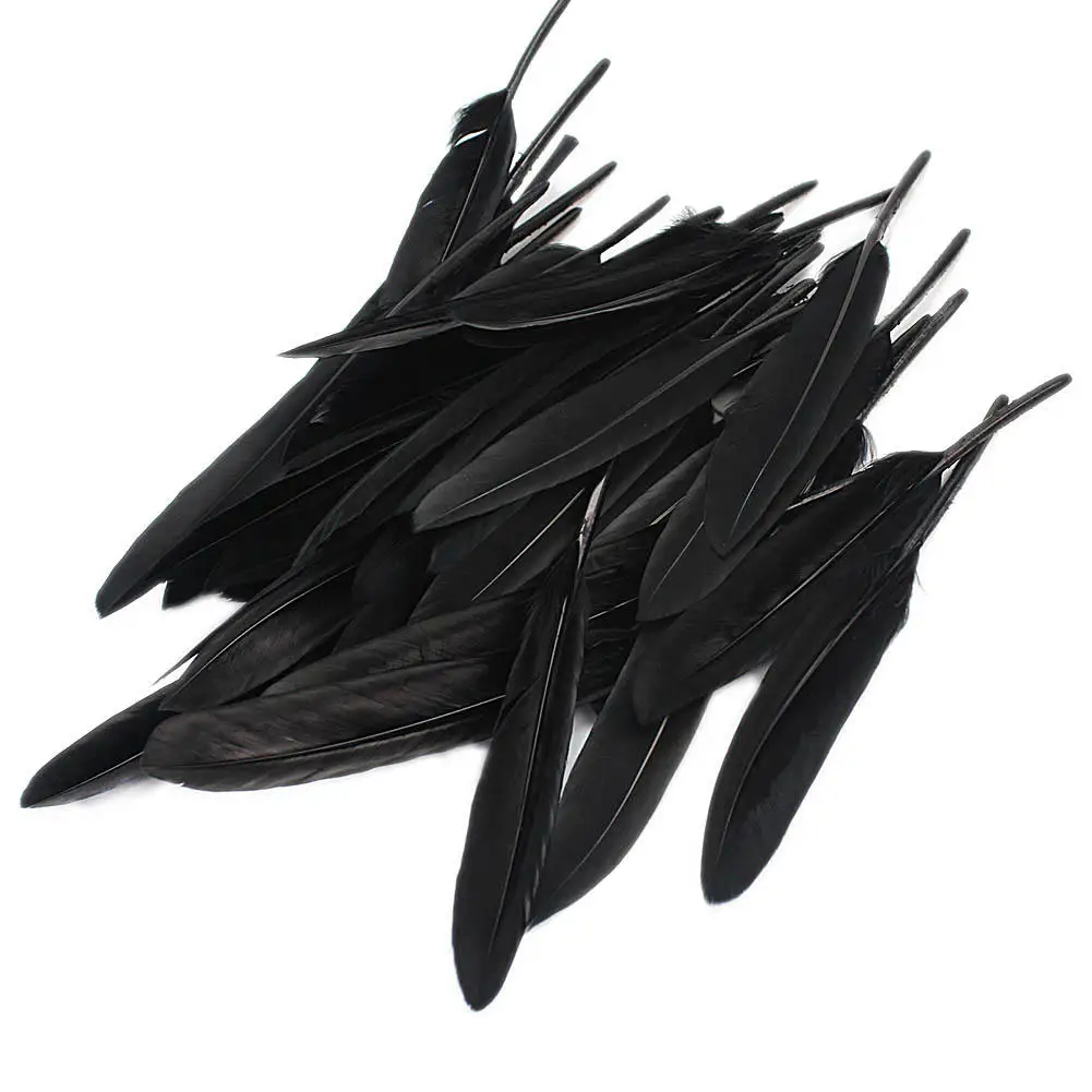 2017 50 шт 10-16 5 см черные гусиные перышки для банкета вечеринки ремесло маска шляпа