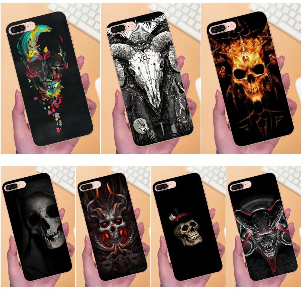 Satanic Scary Skull Fashion для Xiaomi Redmi Note 2 3 3S 4 4A 4X 5 5A 6 6A Pro Plus защитный чехол из