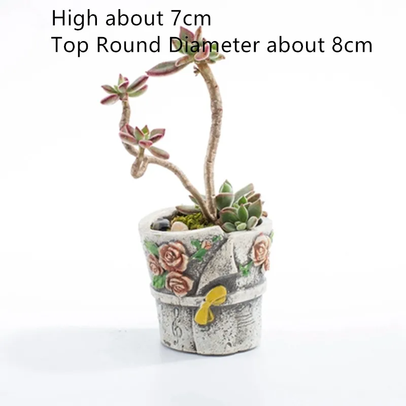 

Flower Carving Cement Craft Pot Mould Handmade Silicone Flower Pots Mold for Cactus Succulent Plants Concrete Planter Vase