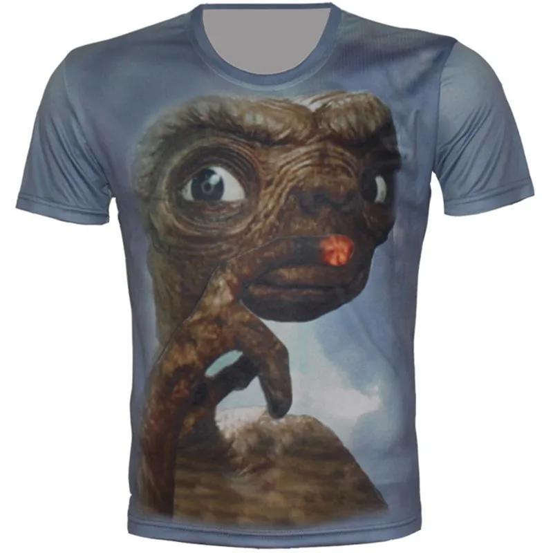 

Joyonly Boys Girl Funny Alien Printed T-shirts 2018 Summer Children Cool Short Sleeve T shirts Kids Clothes Tees Tops 4-20 Years