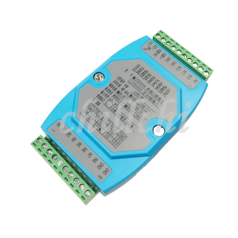 

12-канальный аналоговый модуль сбора напряжения 0-30 в 485 MODBUS RTU сетевой протокол оптической изоляции