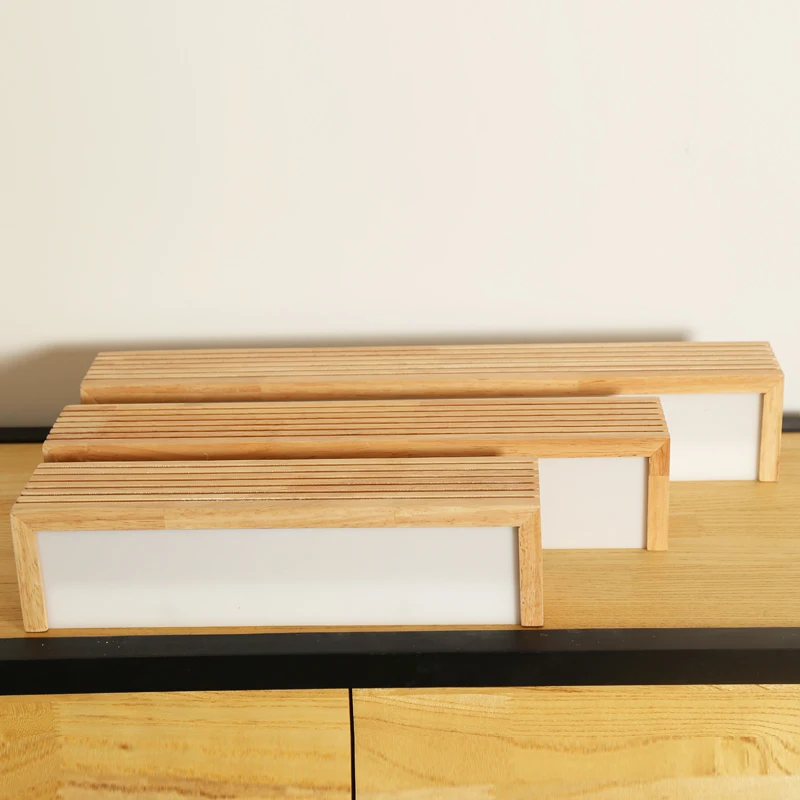 Современная светодиодная лампа в японском стиле настенный светильник из дуба и