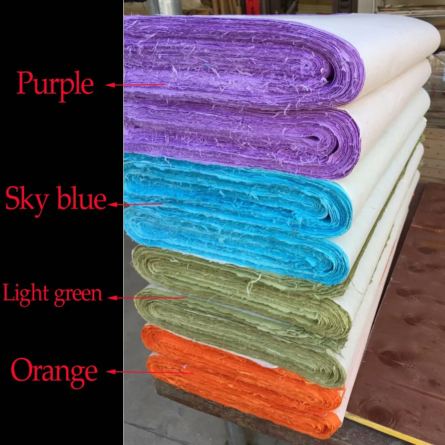 100pcs Colorful Rice Paper Chinese yunlong xuan zhi paper for painting calligraphy Artist art supplies | Канцтовары для офиса и