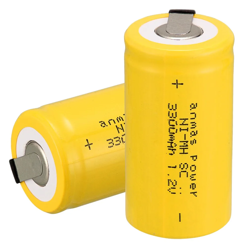 Anmas power 1-6 шт Желтый цвет 1,2 V 3300mAh SC Ni-MH аккумуляторная батарея Ni-MH Sub C аккумуляторная батарея