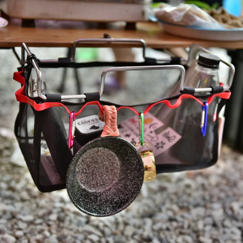 Портативный пикник мешок сети хранения данных повесить Посуда Кухонные