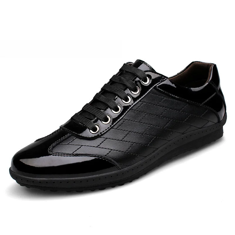 Style 2 Black Merkmak/Новинка; брендовая Корейская повседневная мужская обувь из натуральной кожи на шнуровке; модные мужские кроссовки; Осенняя обувь из кожи; большие размеры 37-44 - Цвет: Style 2 Black