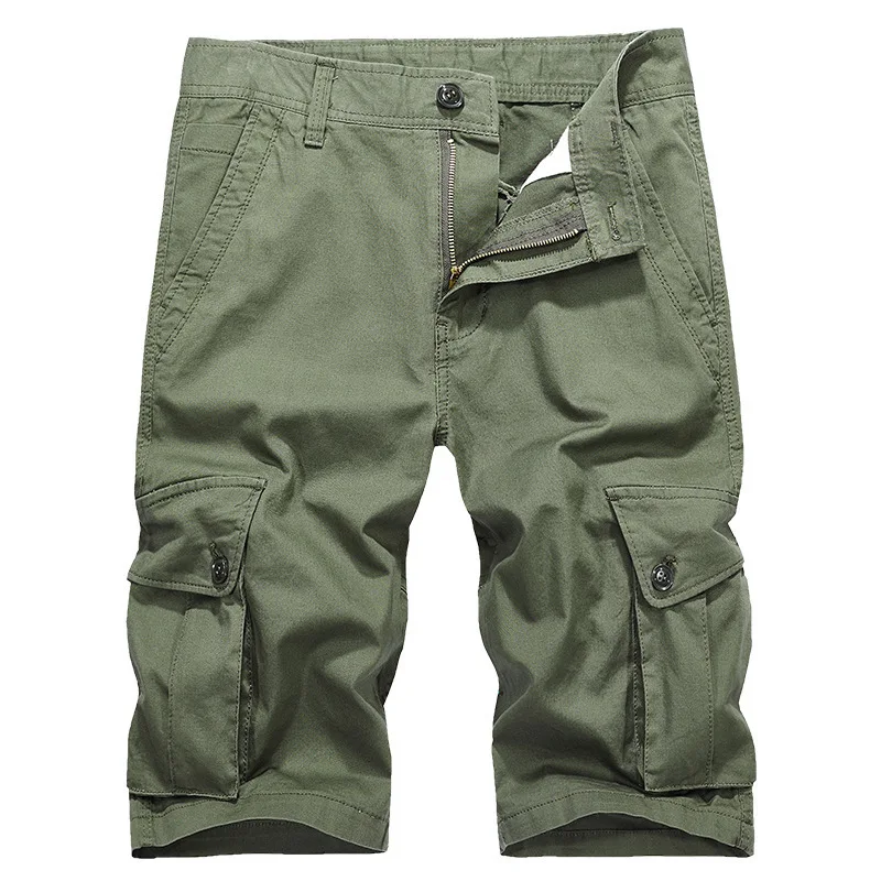 

Casual Cargo Shorts Men Summer Shorts Male Loose Work Military Short Pants Plus Size Man Beach Shorts Homme 2019 New