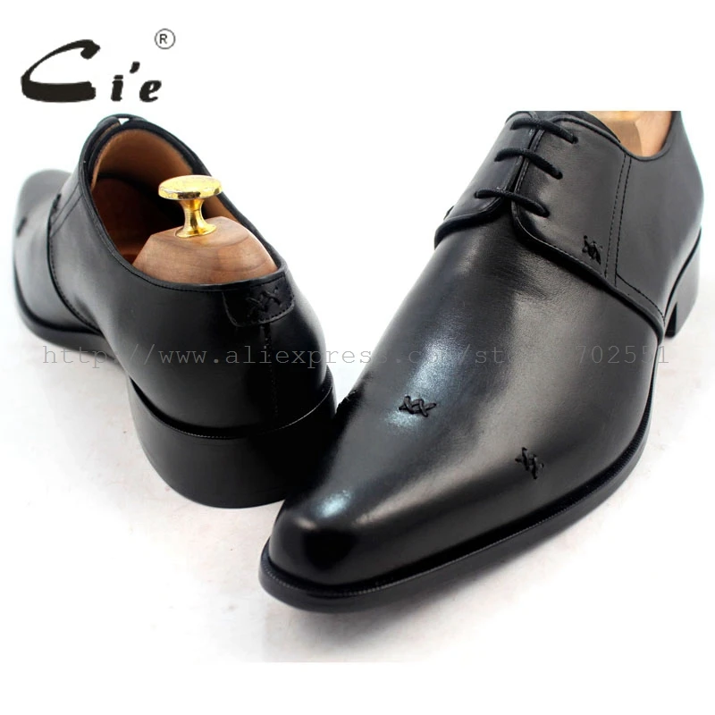 Мужские туфли-Дерби ручной работы cie из натуральной телячьей кожи с острым носком