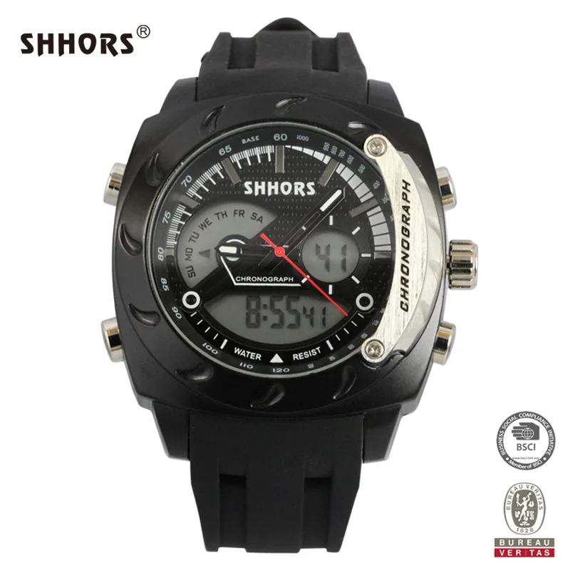 SHHORS кварцевые часы Reloj Hombre водонепроницаемые с подсветкой карманные сплава horloges