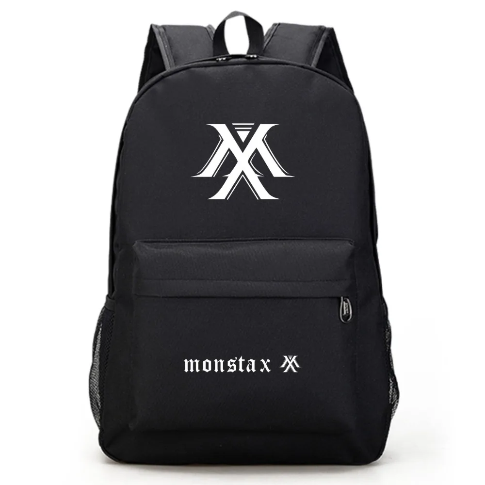 Monsta X GOT 7 Seventeen черный рюкзак сумка для книг дорожная ноутбука Подростковая