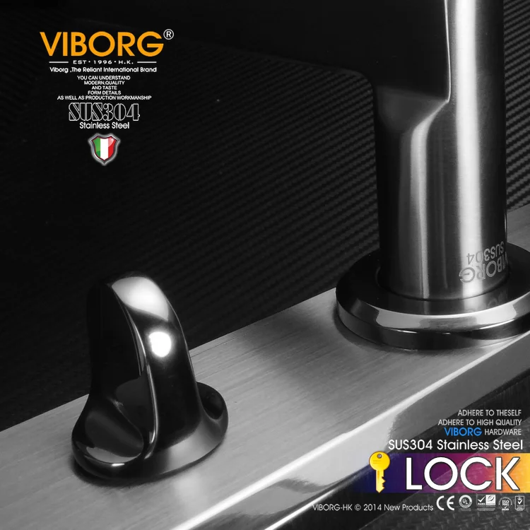 VIBORG Deluxe 304 из нержавеющей стали с ключом безопасности уединение спальни гостиной вход врезной замок для двери рычаг замок набор