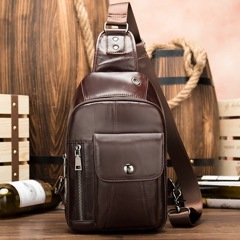 WESTAL натуральная кожа мужская сумка на плечо кожаная лямках для мужчин сумки