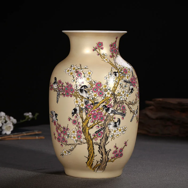Керамическая ваза Jingdezhen с ручной росписью декоративная для цветов в новом