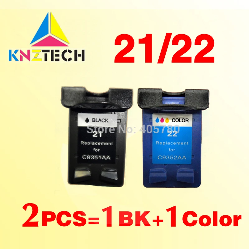 2x совместимые картриджи для hp21 22 Замена для 21XL 22XL с чернилами hp Deskjet 3915 3920 3930v D1530 D1320