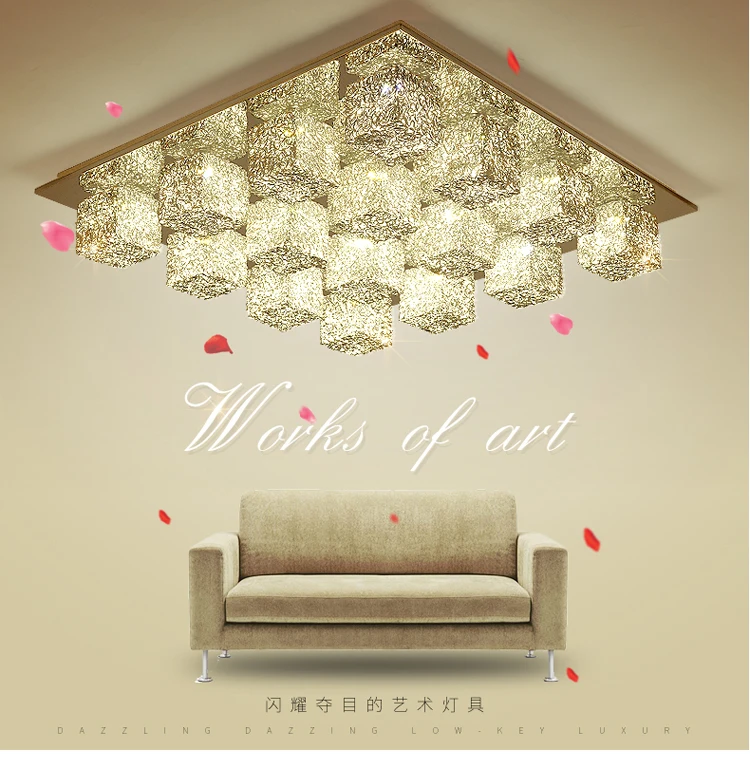 

Led living room lamp rectangular ceiling lamp simple modern bedroom lamp atmosphere creative restaurant home hall lighting led