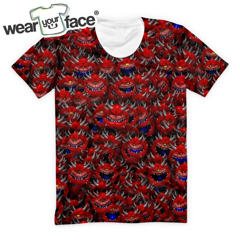 

Cacodemons From Doom Collage 3D All Over Printed T Shirt Funny Summer Hipster Casual Streetwear Short Sleeve Unisex Men Clothing