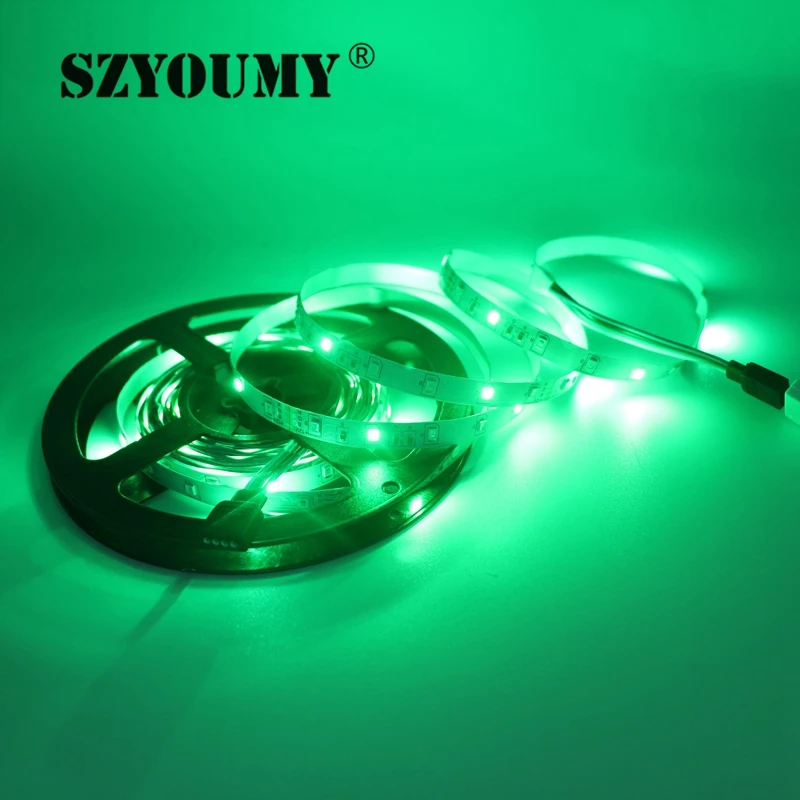 SZYOUMY 50 м (10 комплектов) RGB 2835 светодиодная полоса света 60LED/M без водонепроницаемого
