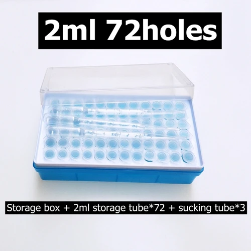 2ml 72holes Аквариумные рыбки рассольные креветки инкубационные вспомогательные инструменты Артемия замораживания хранения трубки и коробки - Цвет: 2ml 72holes