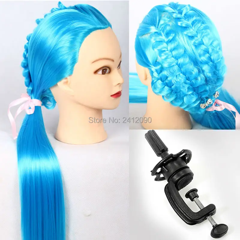 Синяя 22 &quotяки голова манекена для косметологии волосы укладки головы парик Manikin