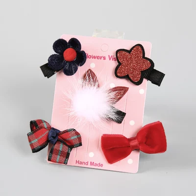 5 шт./компл. и бантом из ленты зажим для волос шпильки в форме на день рождения