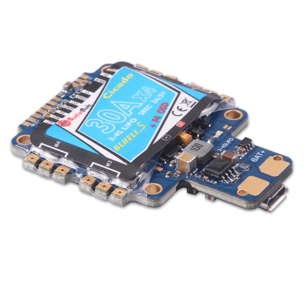 F4S 30A Blheli_S Dshot 4 в 1 ESC AIO F4 OSD Полет контроллер w/BEC ток Сенсор | Игрушки и хобби