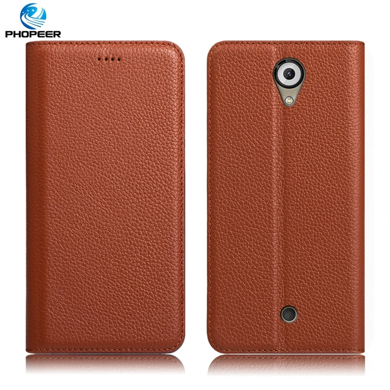 Оригинальный PHOPEER Роскошный футляр из натуральной кожи для BLU R1 HD/WiKo у себя книги