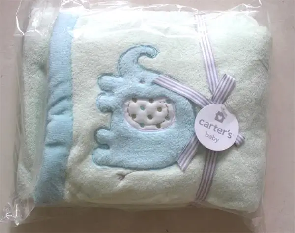 light green Модное детское одеяло carters в европейском стиле С Рисунком Слона и совы, покрывало с героями мультфильмов, голубое одеяло до колена, 15 стилей - Цвет: light green