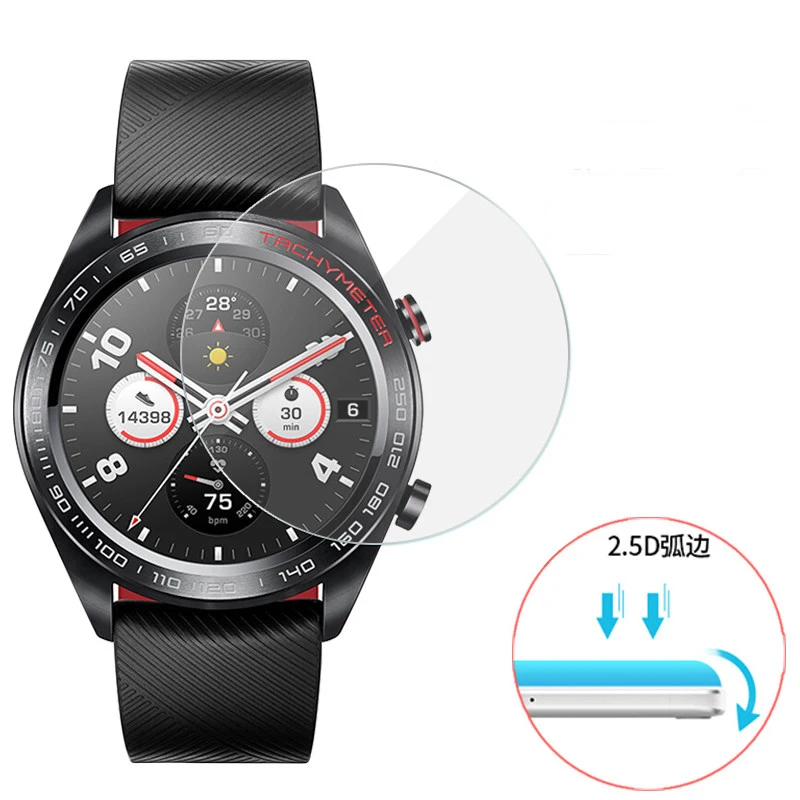 EXUNTON 2 шт./лот 2.5D супер прозрачное закаленное стекло для часов huawei Honor Watch S1 S2 Волшебная Защитная пленка для экрана Номинальное Стекло 9H