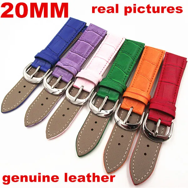 Оптовая продажа 10 шт./лот 20 мм Высококачественный ремешок из натуральной кожи для