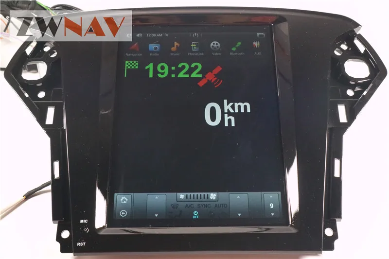 ZWNVA Тесла стиль экран Android 7,1 ОЗУ 2 Гб ПЗУ 64 ГБ Автомобильный плеер gps навигация Радио экран для Ford Mondeo MK4 2007-2012