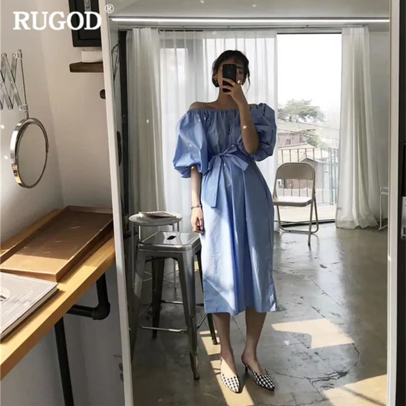 Женское платье с коротким рукавом RUGOD однотонное Плиссированное Повседневное до