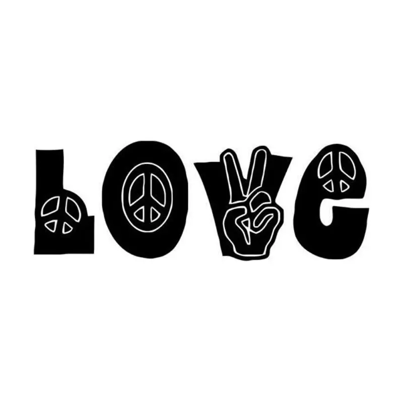 

Виниловые наклейки на окна с надписью «Peace Love», 15 см х 5,3 см