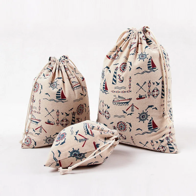 Новинка YILE одежда из хлопка и льна Подарочный мешок с завязками универсальная