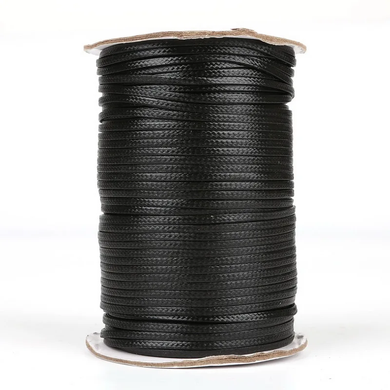 Лидер продаж черный плоский вощеный шнур шириной 2/4/6/8/10 мм корейский веревка для