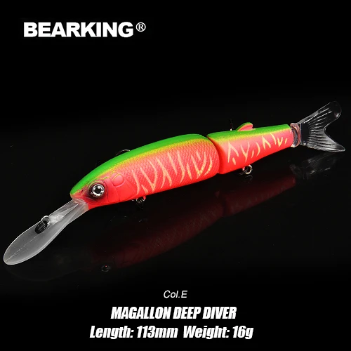 Magallon-DEEP-E Розничная A+ рыболовные приманки, разные цвета, гольян crank 80 мм 8,5 г, магнитная система. Bearking горячая модель crank bait - Цвет: Magallon-DEEP-E